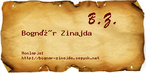 Bognár Zinajda névjegykártya